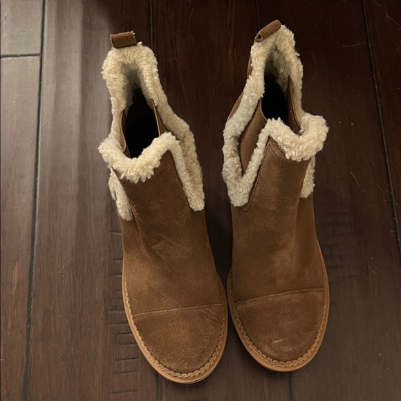 Sam Edelman Brown Suede Wedge Boots - Picture 3 of 3